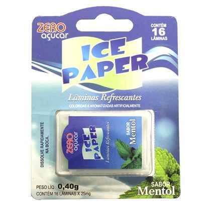 Lâmina Ice Paper Mint Mentol 16un All Alimentos