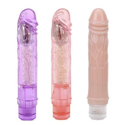 Prótese Vibrador Interno Silicone Cristal 22 X 4cm KGel