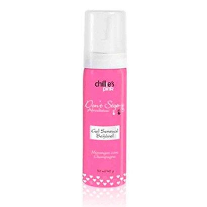 Gel Sensual Beijável Morango Champanhe 50ml Chillies Pink