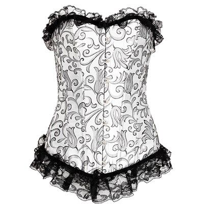 Corselet Luxo Stamped Silver Babadinho Sensual L